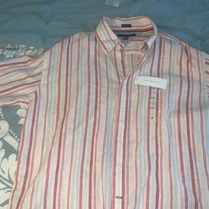 Tommy Hilfiger Linen Button Down sz Xl NWT